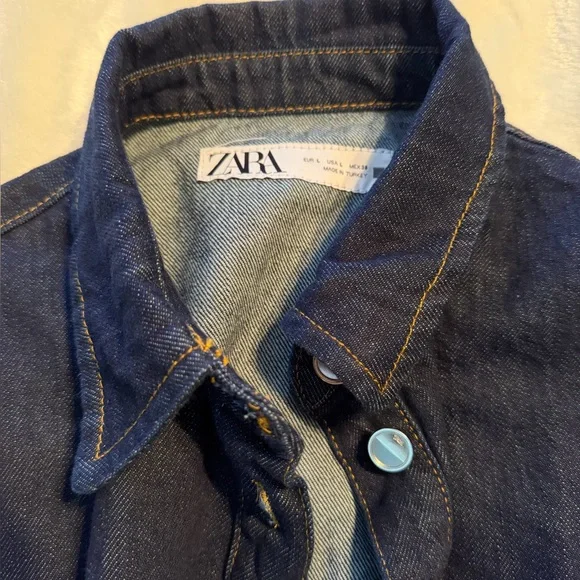 Zara Dark Blue Jean Jacket - Picture 5 of 11